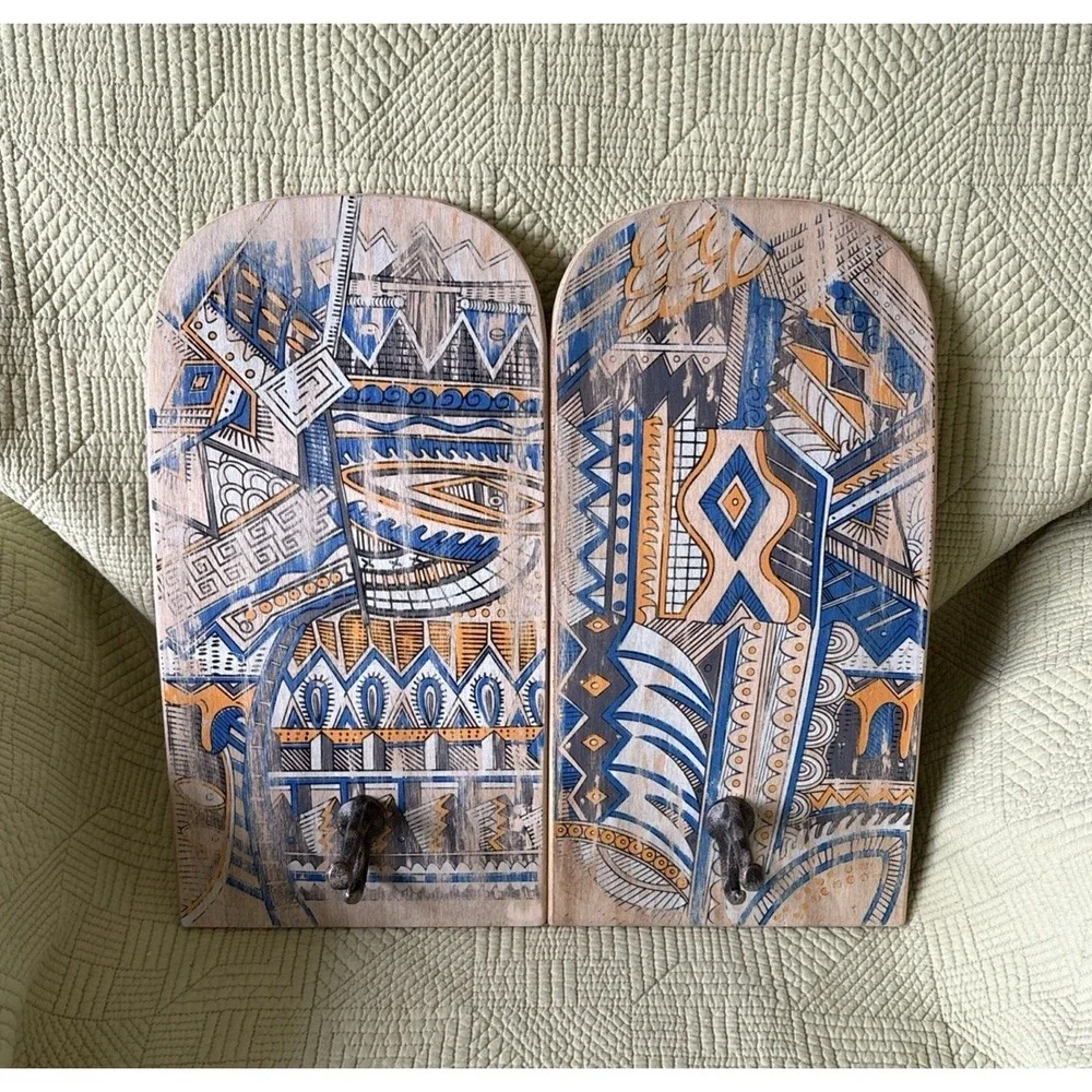 Pottery Barn Wall Mounted SKATEBOARD HOOKS Decor Skater Art Zio Ziegler 15x14